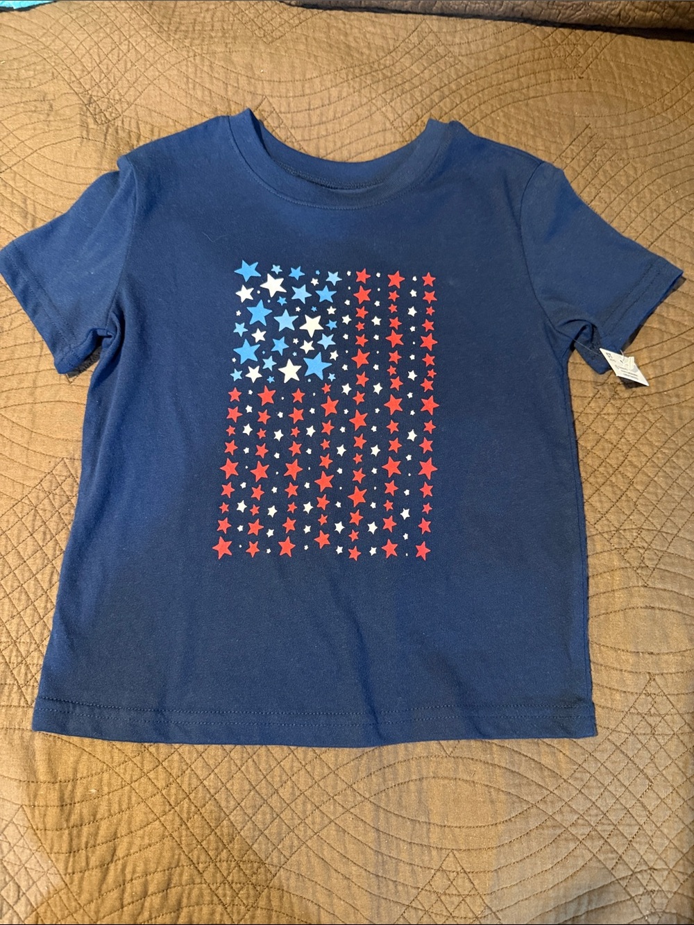 jumping beans Navy Short-Sleeve Tee with Red & Light Blue Star Flag